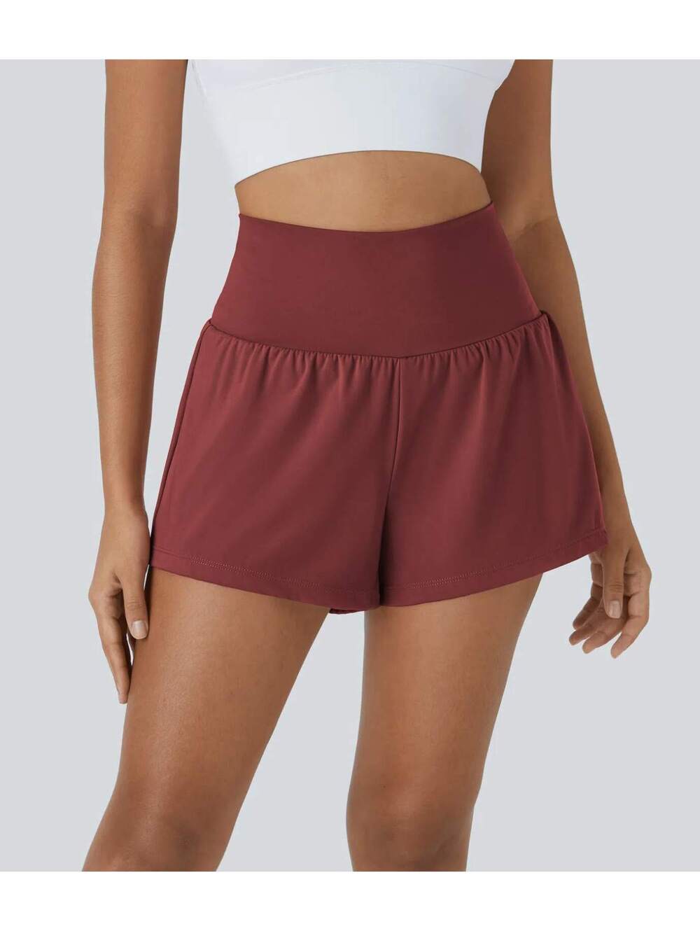 HALARA Airy Super High Waisted 2-in-1 InstantCool Shorts with Pockets- L Long